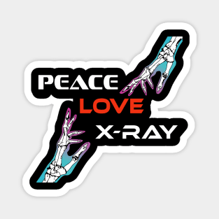 Peace-Love-X-Ray Radiology Technician Magnet