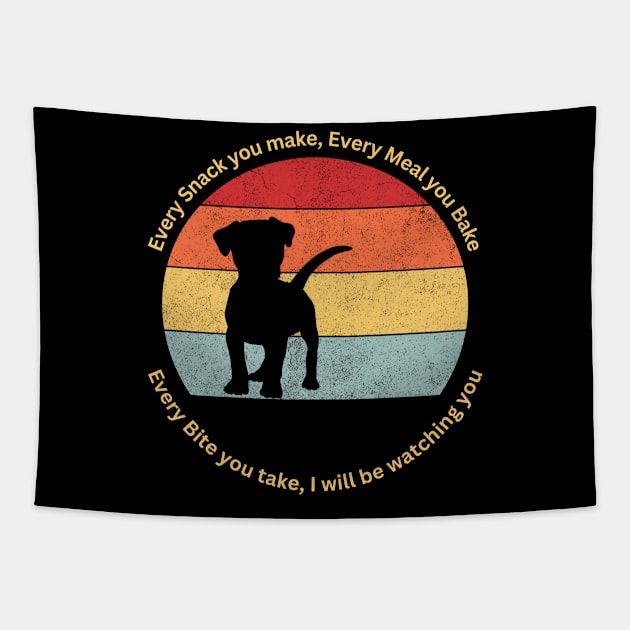 I will be watching you, Dog Lovers Funny Tapestry by MADesigns