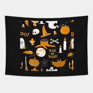 Halloween Trick or Treat Spooky Night Tapestry