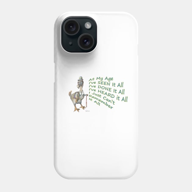 Dodo can't remember it all tshirt mug hoody card mug apron Phone Case by The Dodo Gallery