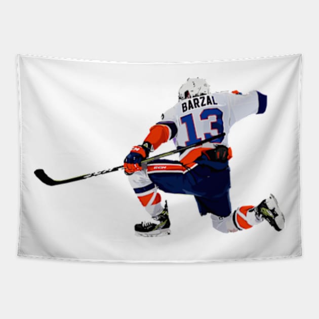 Barzal Celly | NY Islanders Tapestry by vestiti