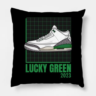 AJ 3 Retro Lucky Green Sneaker Pillow