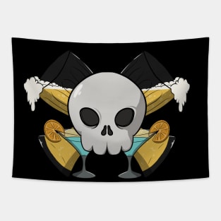 Bartenders crew Jolly Roger pirate flag (no caption) Tapestry