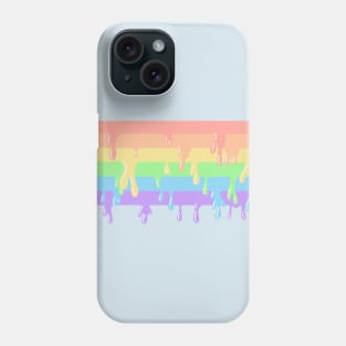 Pastel rainbow drip Phone Case