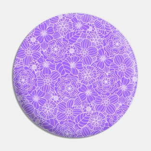 Flower pattern (lavender) Pin