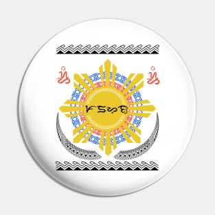 Philippine Sun / Badlit word Padayon (to Continue) Pin