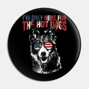 Border Collie Shirt Funny 4th of July Pin