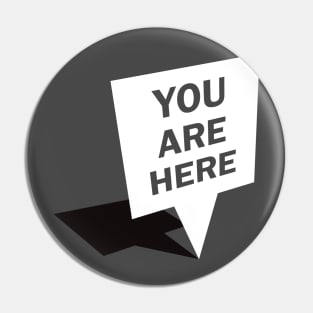 You are here - white Pin