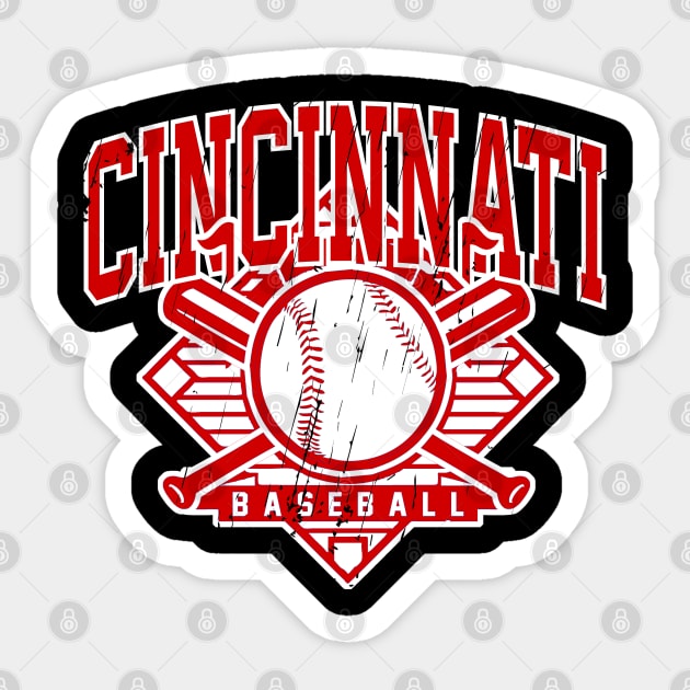 Vintage Cincinnati Baseball - Cincinnati Reds - Sticker