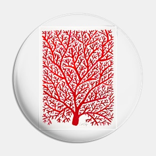 fan coral red Pin