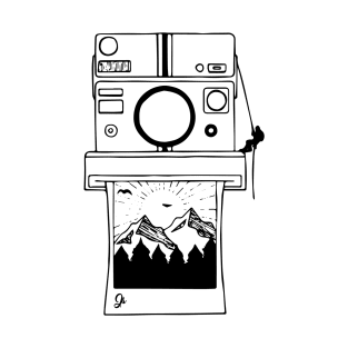 Polaroid Camera Sketch T-Shirt