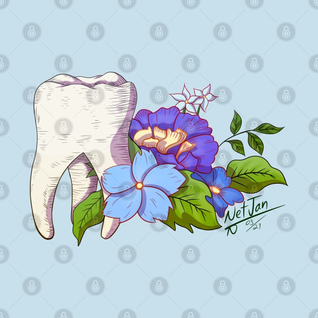 wisdom tooth blue by NetJan