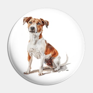 Jack Russell Terrier Watercolor Style Pin