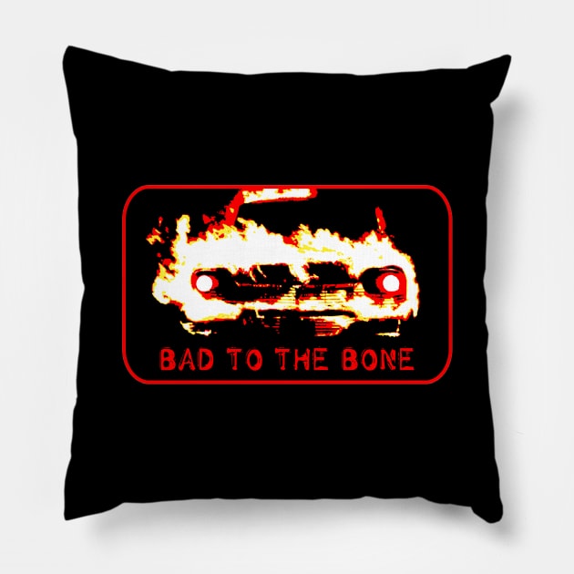 Bad to the bone Pillow by candcretro