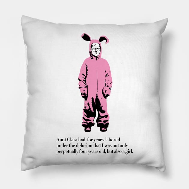 Pink Nightmare- Christmas Story Pillow by Pixel Paragon