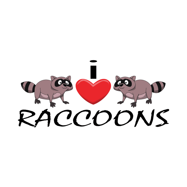 I Heart Raccoons by Wickedcartoons