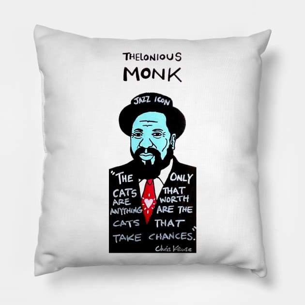 Thelonius Monk Pillow by krusefolkart