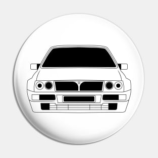 Lancia Delta Integrale Black Outline Pin