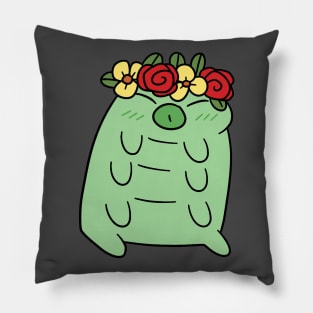 Flower Crown Waterbear Pillow