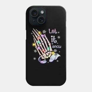 let it snow skeleton christmas Phone Case