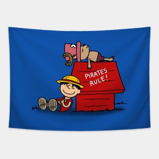 Cute Pirate Japanese Anime Cartoon Manga Funny Parody Tapestry