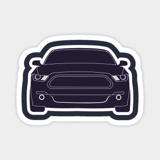 Sports Car Sticker front view vector illustration. Vehicle transportation icon concept. Sports racing car sticker design logo with shadow. Magnet