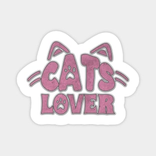 Cat lover Pink Magnet