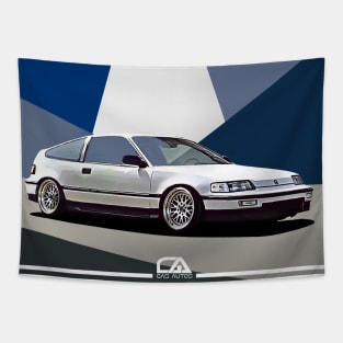 Honda Civic Illustration Tapestry