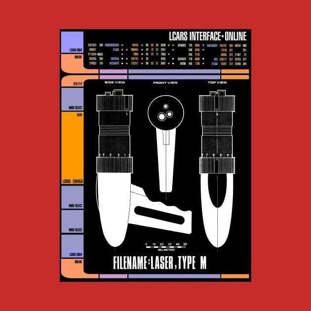 Computer Readout Showing Pilot Episode Laser Pistol by Starbase79