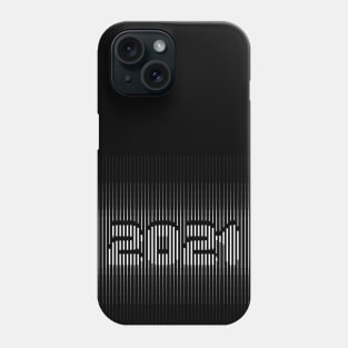 Happy New Year 2021 black Phone Case