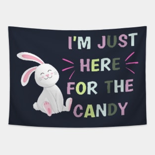 Funny Easter Bunny I'm Just Here For Easter Candy Kids Boys Tapestry