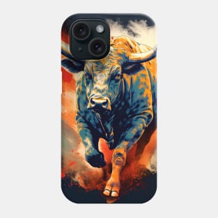 Bull on run Phone Case