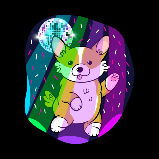 Cute Disco Corgi by IhateDumplings