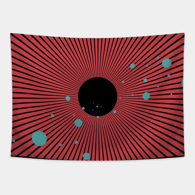 Drifting towards a black hole Tapestry by Liam Warr