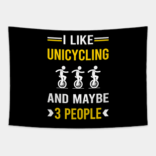 3 People Unicycling Unicycle Unicyclist Tapestry