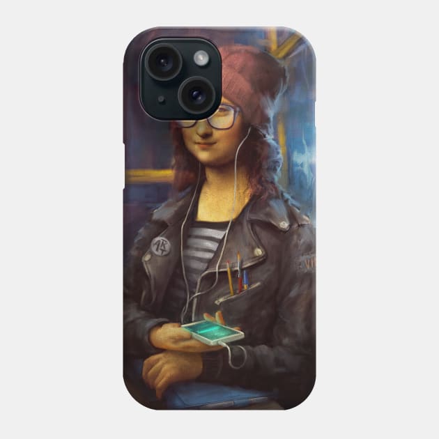 Mona Lisa in Bus Phone Case by bohater13