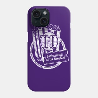 TMI Confessionals Vintage Logo - White Phone Case