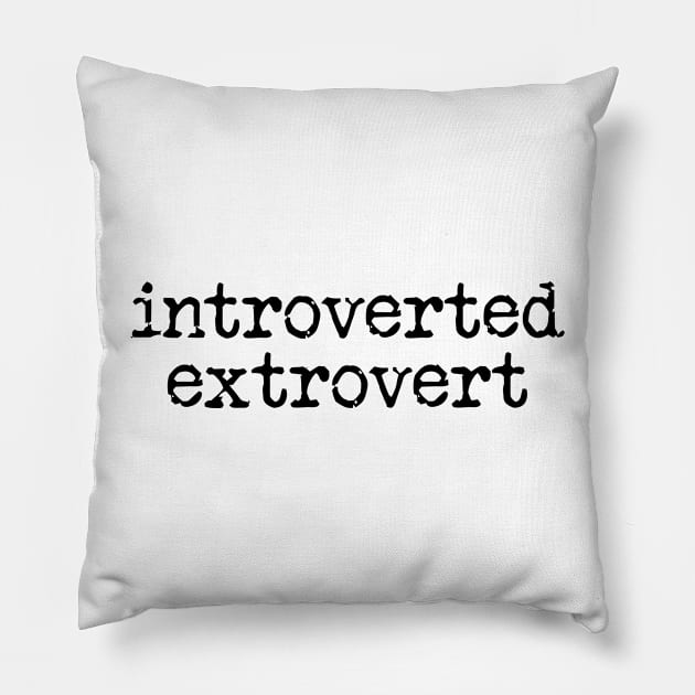 Introverted Extrovert Pillow by Hamza Froug