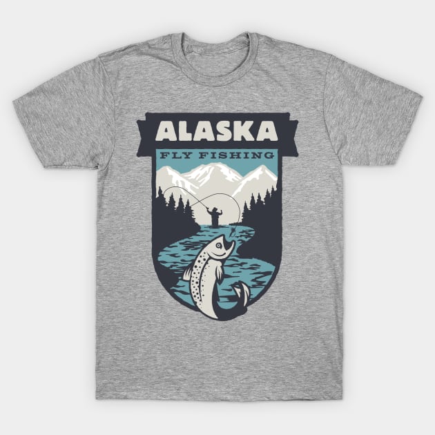 Alaska Fly Fishing Action Design Women's T-Shirt