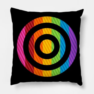 Round Rainbow III Pillow