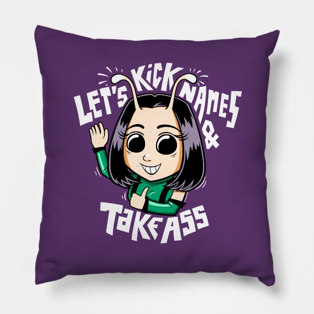 Let's Kick Names And Take Ass Pillow by wloem