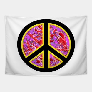 peace pink pop art 1 Tapestry