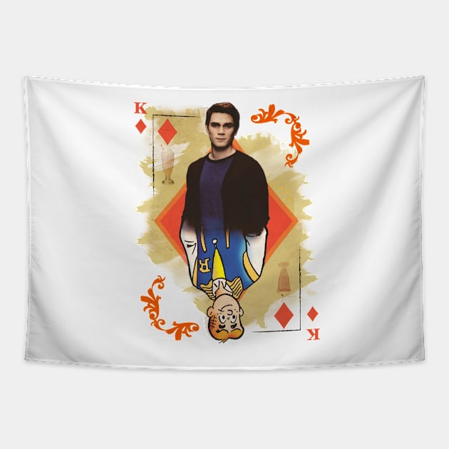 Archie Andrews - King of Diamonds Tapestry by MaxencePierrard