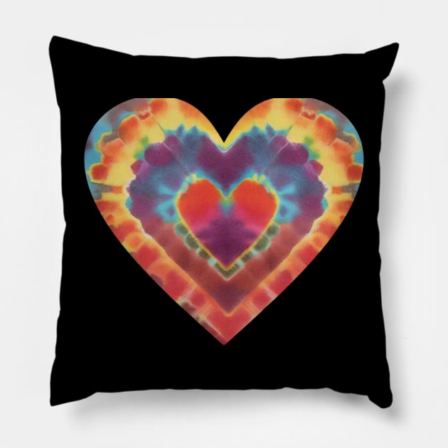 Tie Dye Heart Pillow by Pastoress Smith