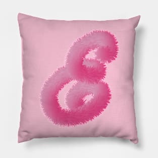 E Pink Animal Initials Pillow