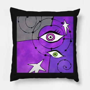 MIROESQUE - Illustration in the style of the 20th Century artist Miro Pillow