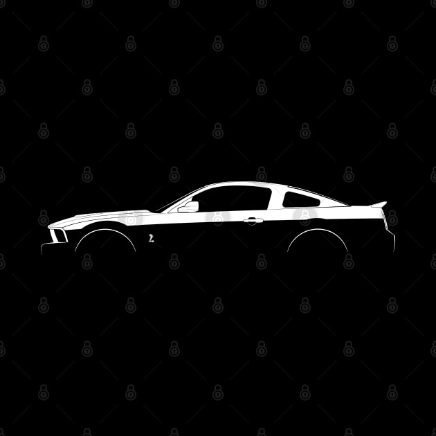 Ford Mustang Shelby GT500 (2007) Silhouette by Car-Silhouettes