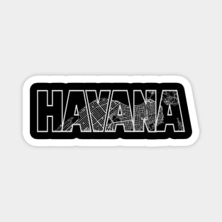 Havana Street Map Magnet