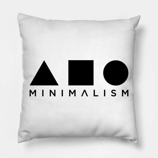 Progressive Minimalism  - triangle, square, and circle Pillow by Magicform