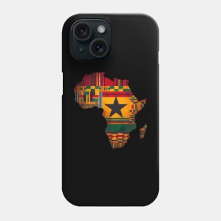 African Map Kente Pattern Ghana Flag Phone Case